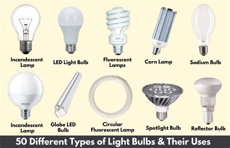 types of lights.